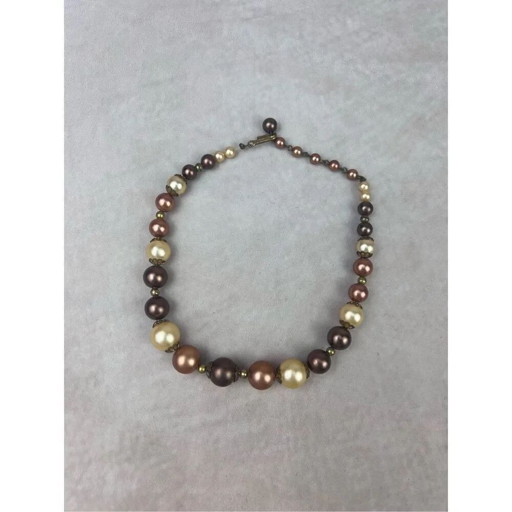 Vintage Faux Pearl Necklace 1950s 1960s